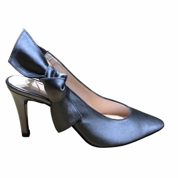Satin side bow sling back - Image 2