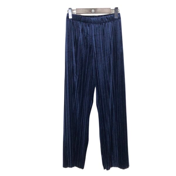Pleated & Velvet Trousers - FANG-906-2 - Image 2