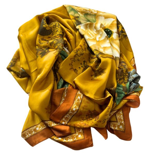 Mustard Flowered Silk - XUANNO77