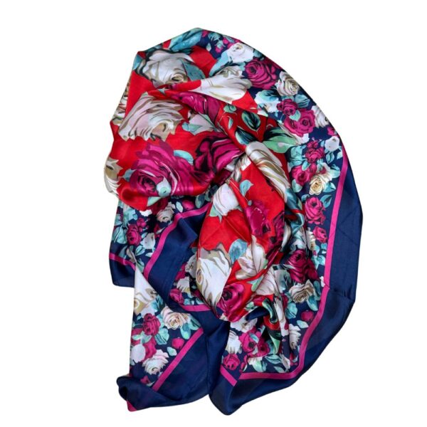 Red Flowered Scarf - XUANNO64 - Image 2