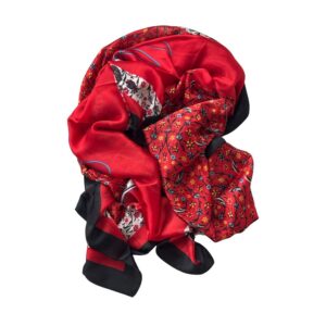 Classic Border Silk Scarf- XUANNO16