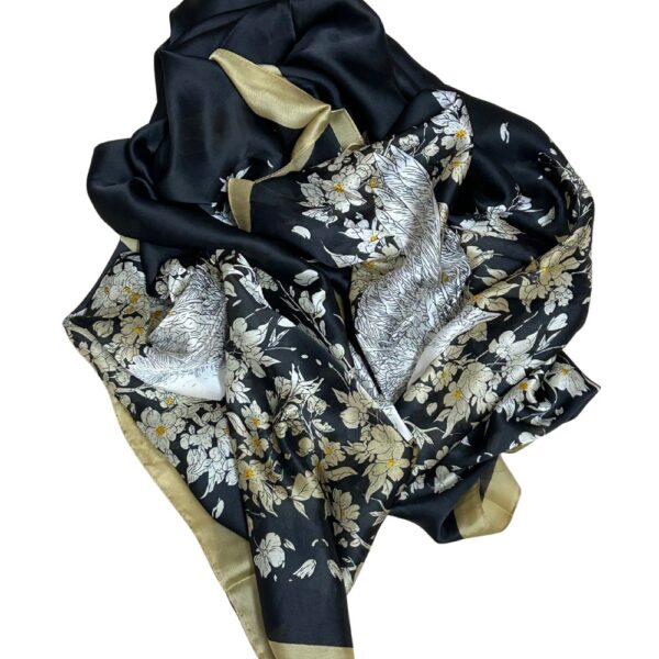 Classic 100%  Silk Scarf -XUAN NO23 - Image 2